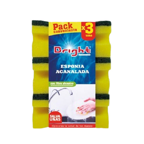Esponja Acanalada Bright Light x 3 unidades